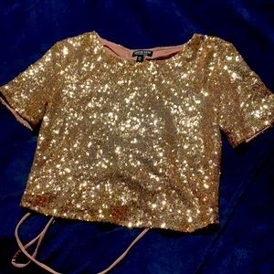 Sparkly Gold Sequin Top